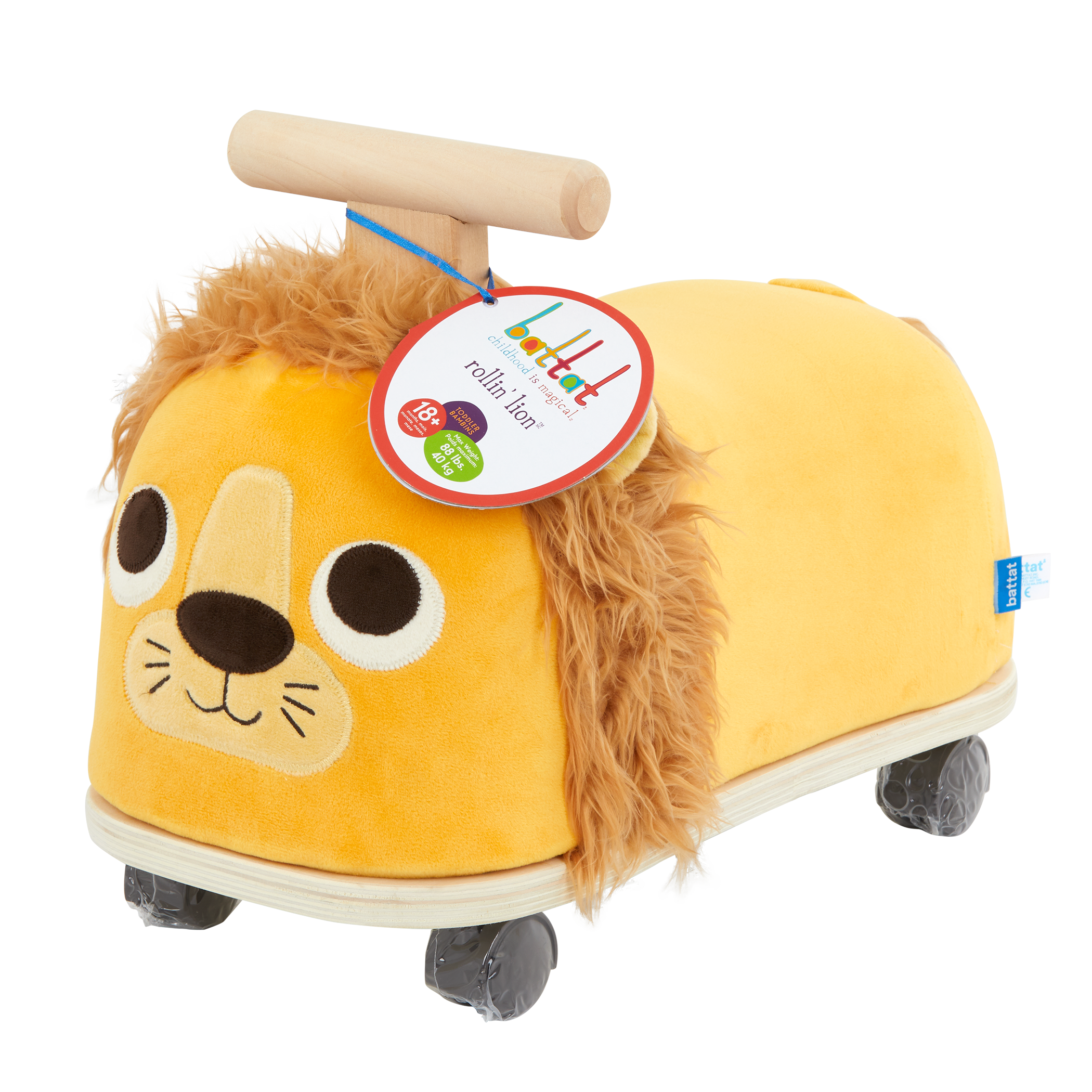 Plush ride-on lion toy