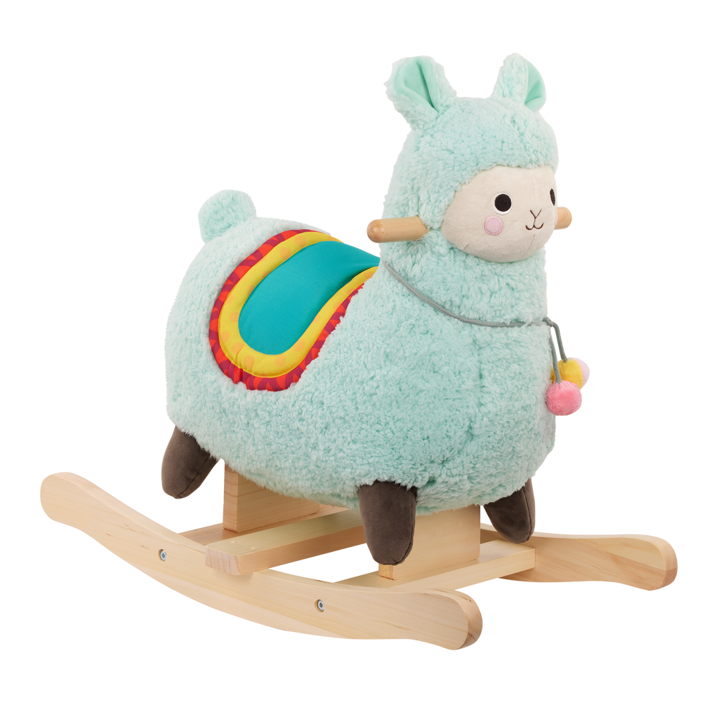 Plush rocking llama toy for toddlers