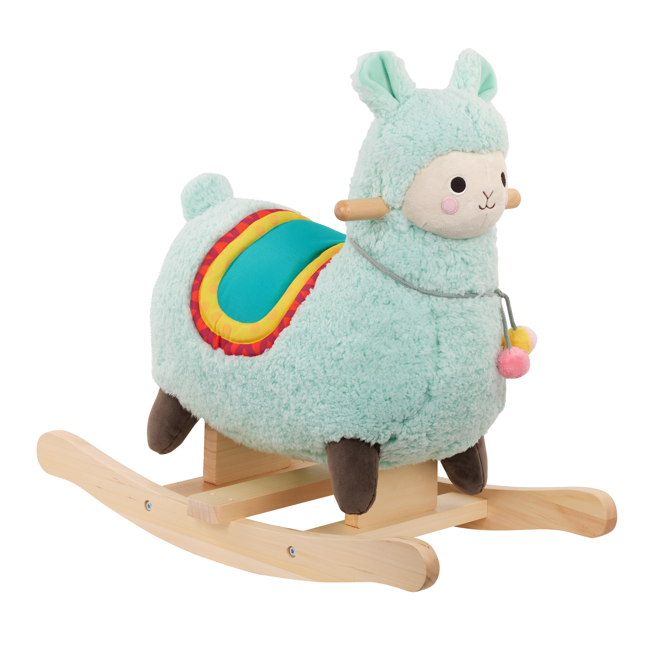 Plush rocking llama toy for toddlers