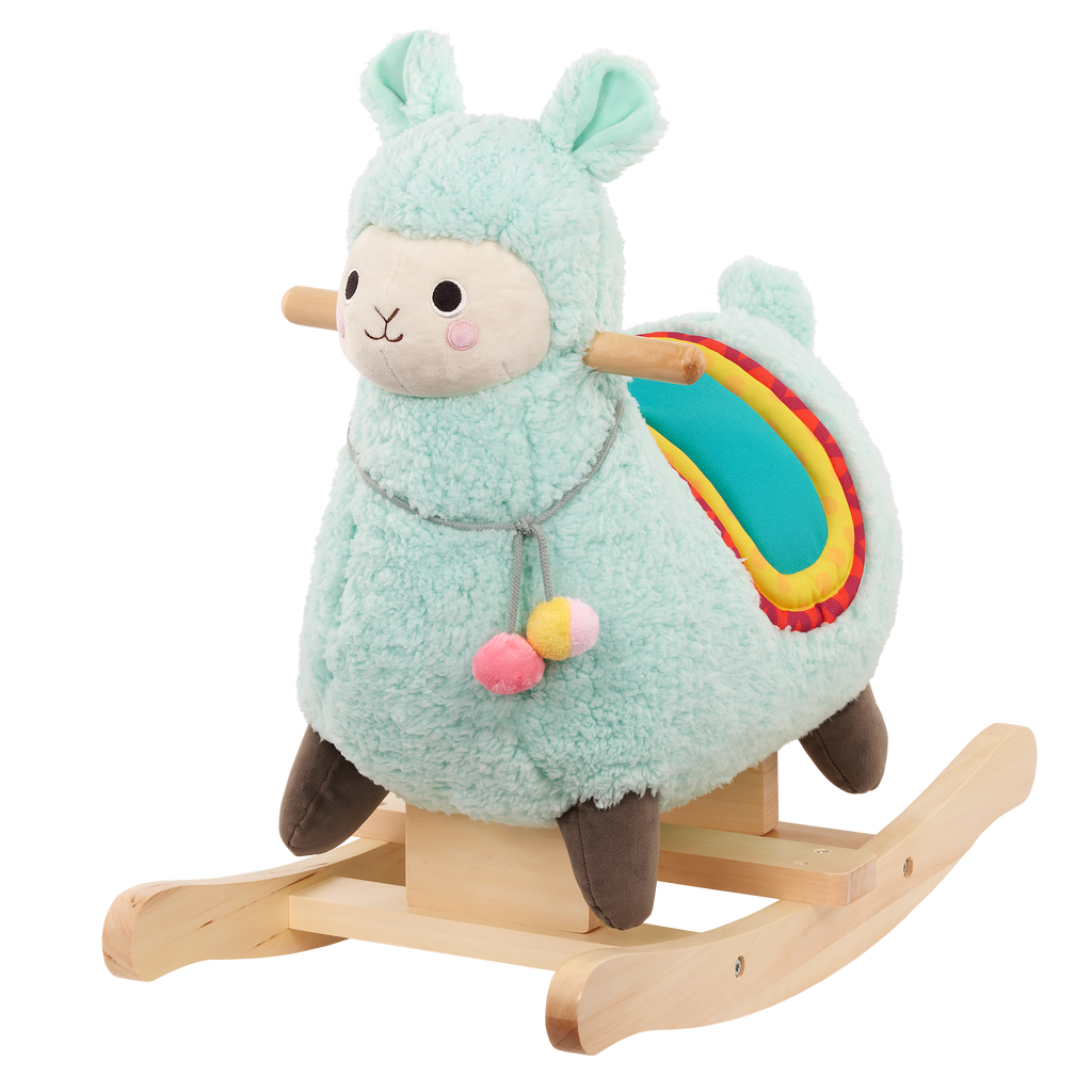 Plush rocking llama toy for toddlers