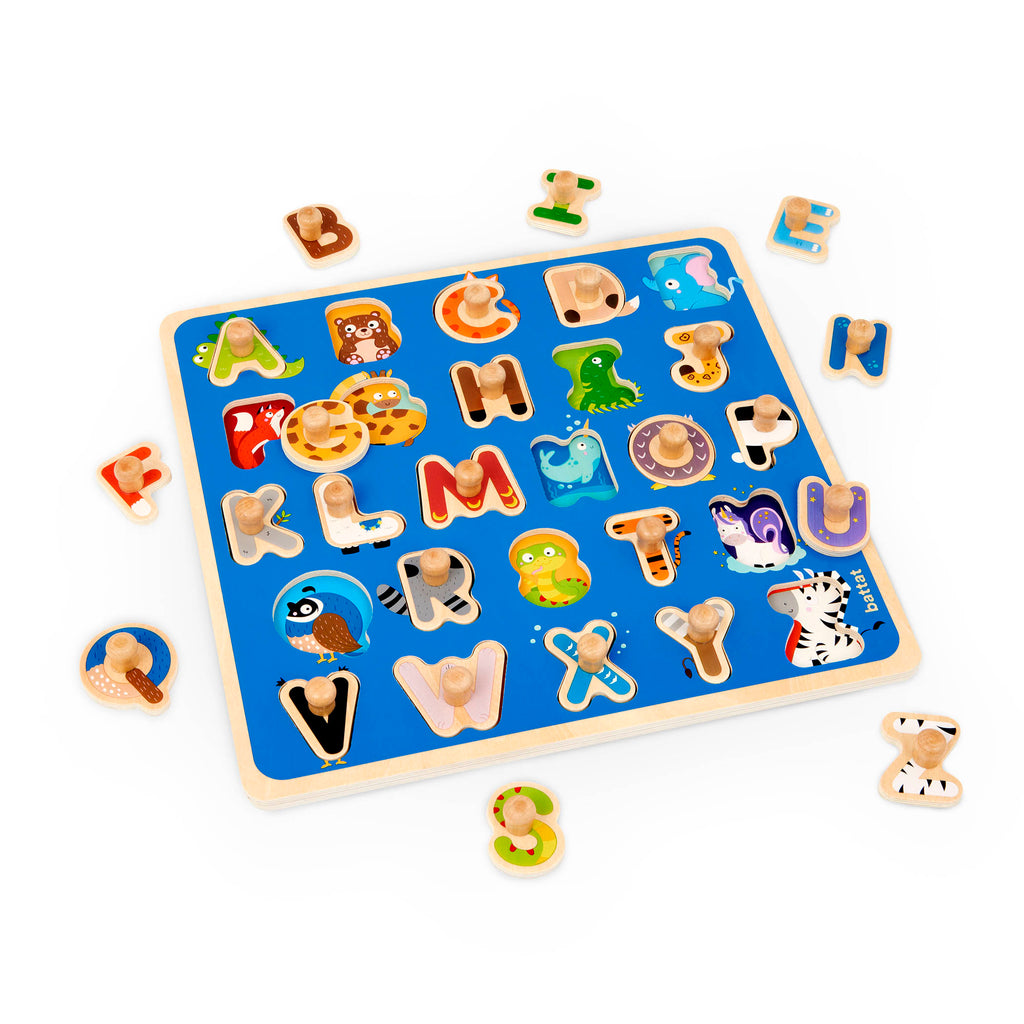An alphabet puzzle for toddlers and kids.