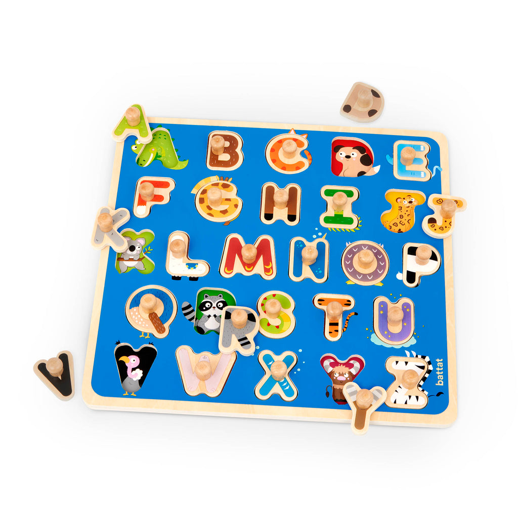 An alphabet puzzle for toddlers and kids.