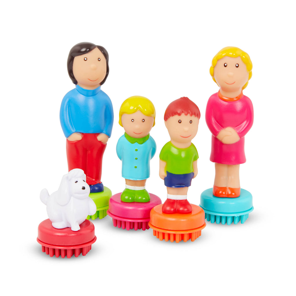 Bristle Blocks laid out to show all the pieces.