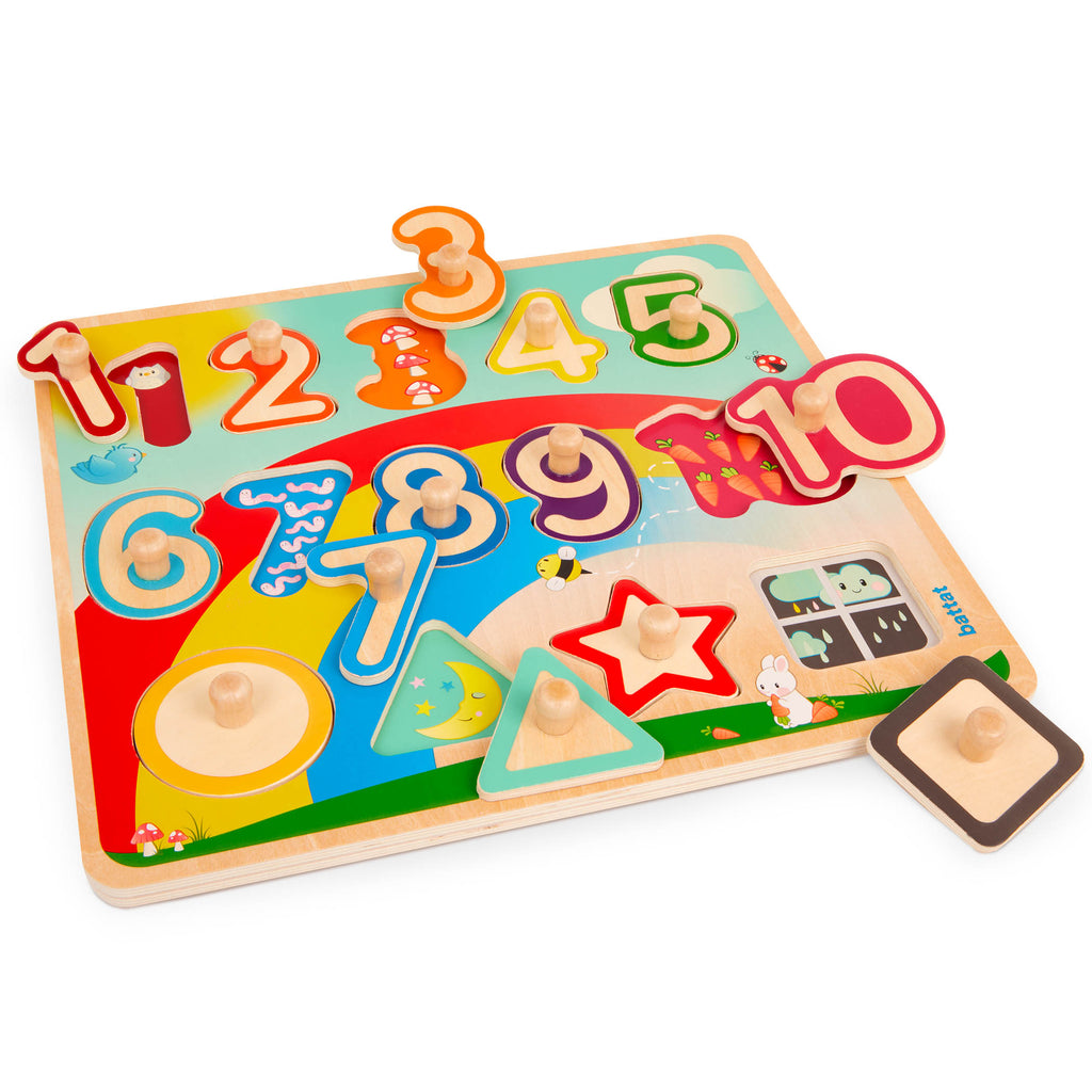 A numbers learning puzzle for toddlers and kids.