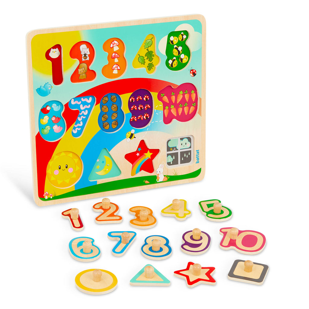 A numbers learning puzzle for toddlers and kids.