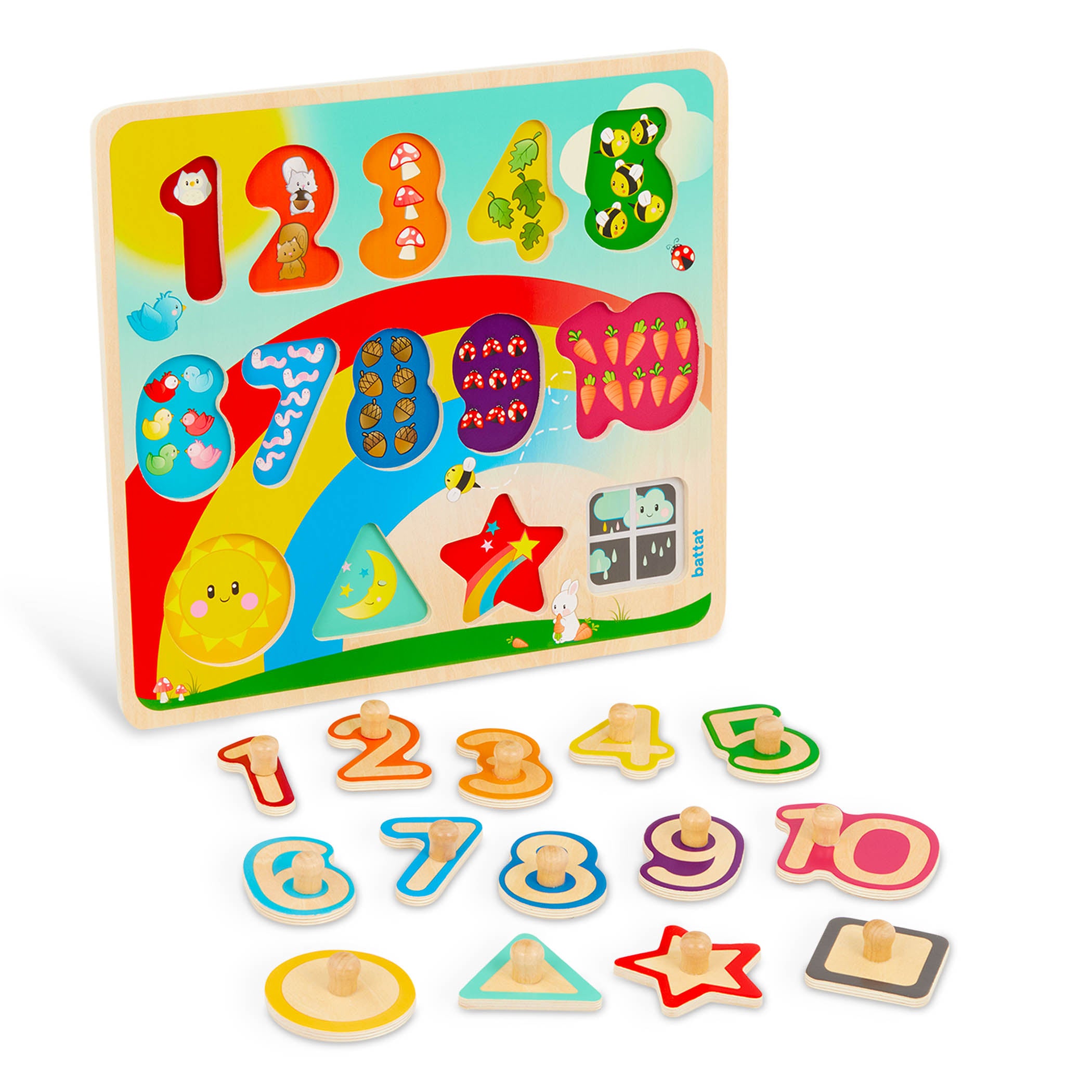 A numbers learning puzzle for toddlers and kids.