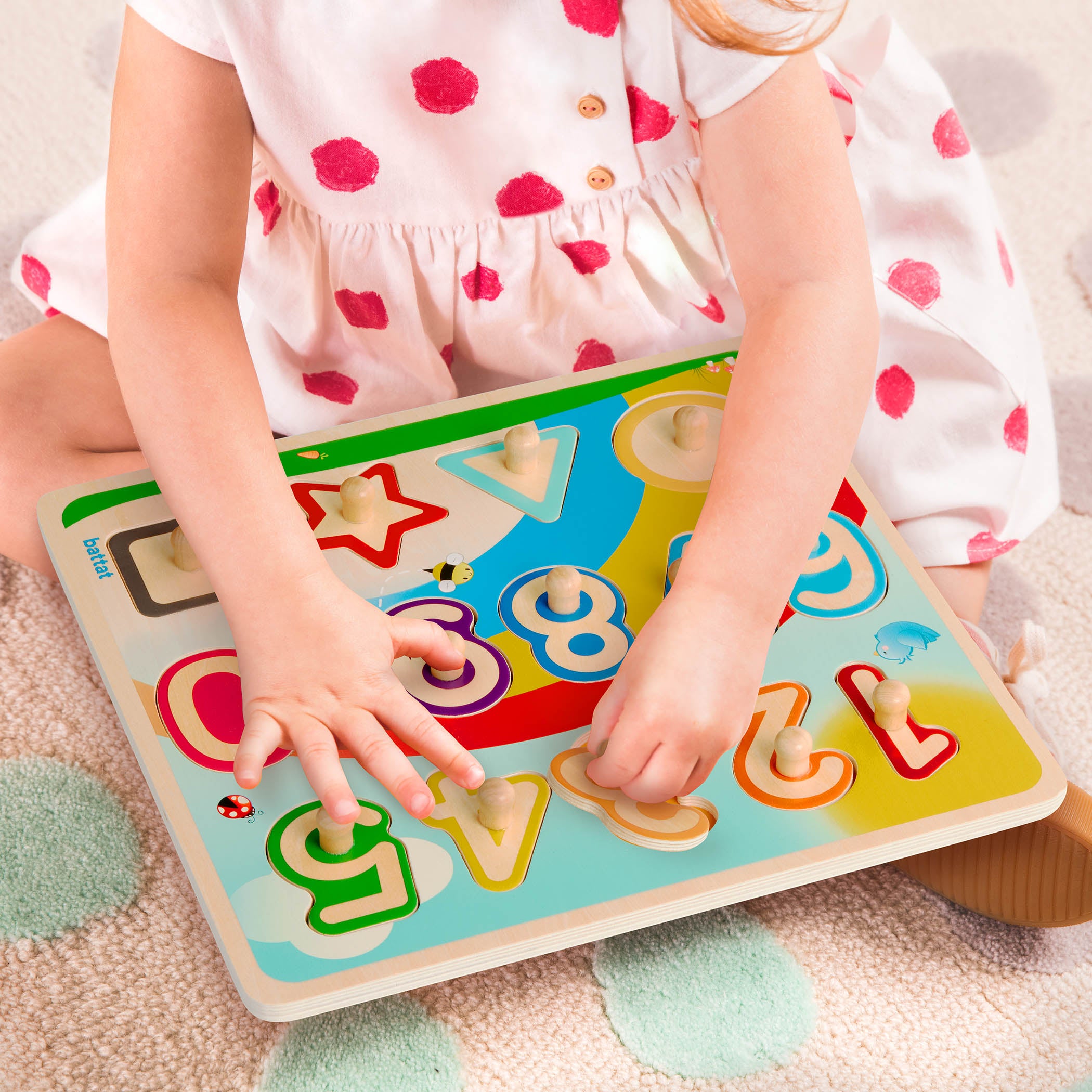 A numbers learning puzzle for toddlers and kids.