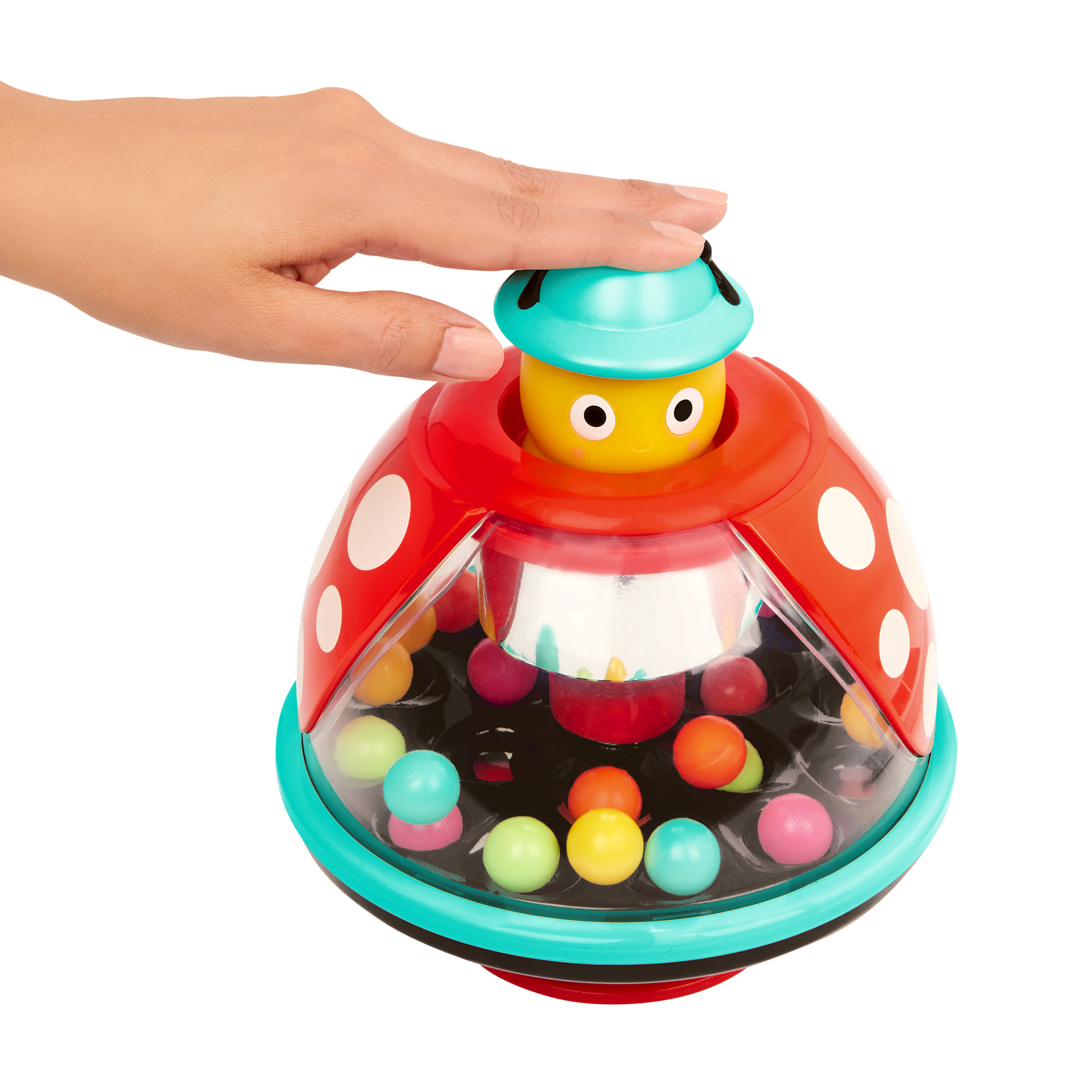 popping lady bug toy for kids