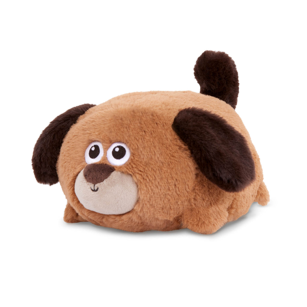 A spotted plush puppy toy for toddlers and kids.