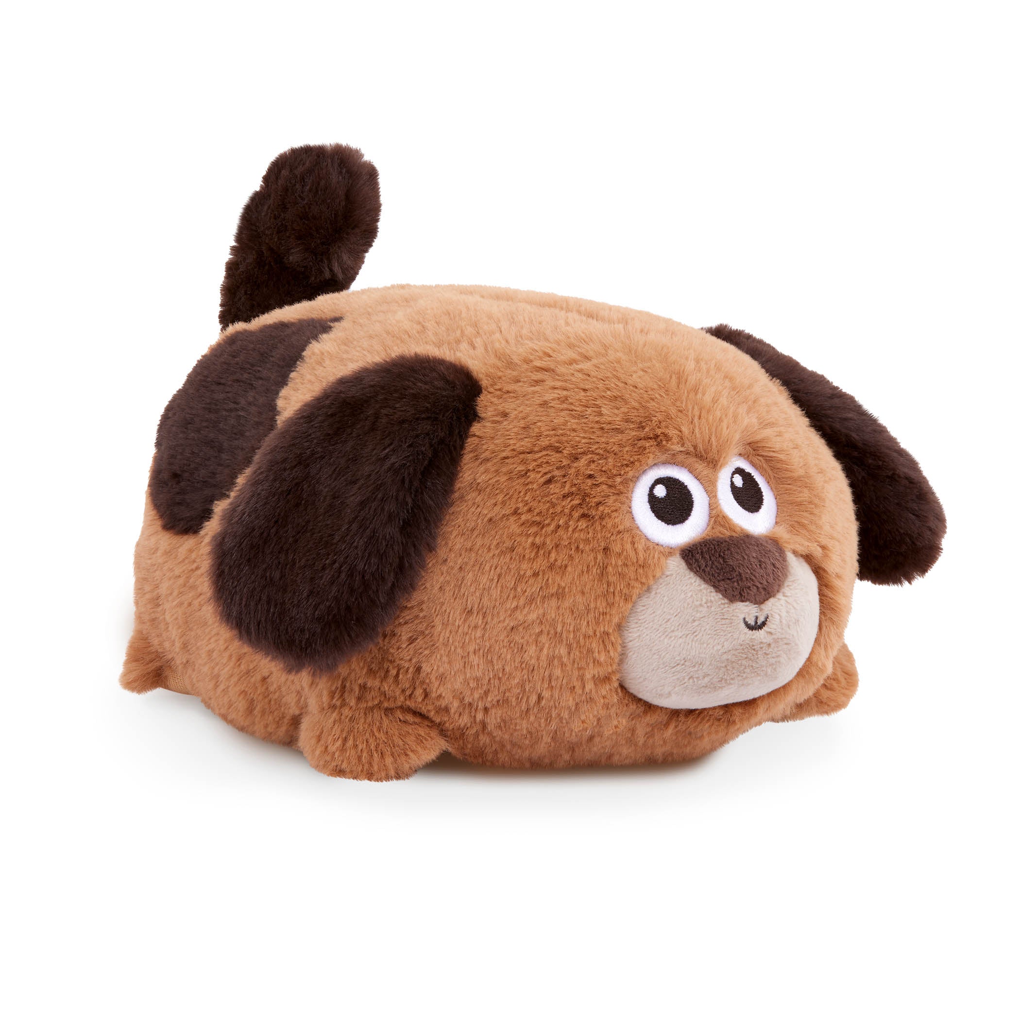 A spotted plush puppy toy for toddlers and kids.
