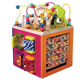 Wooden zoo activity cube.