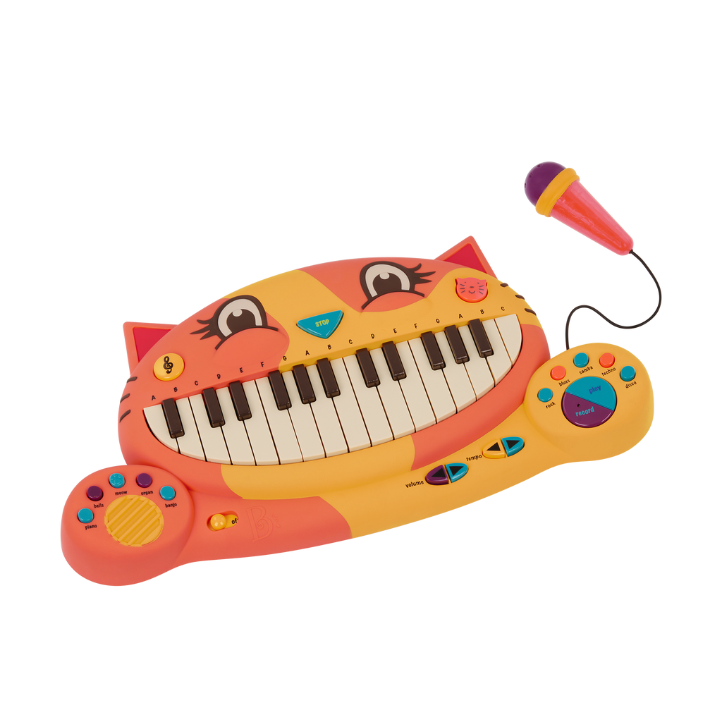 Interactive cat piano and microphone