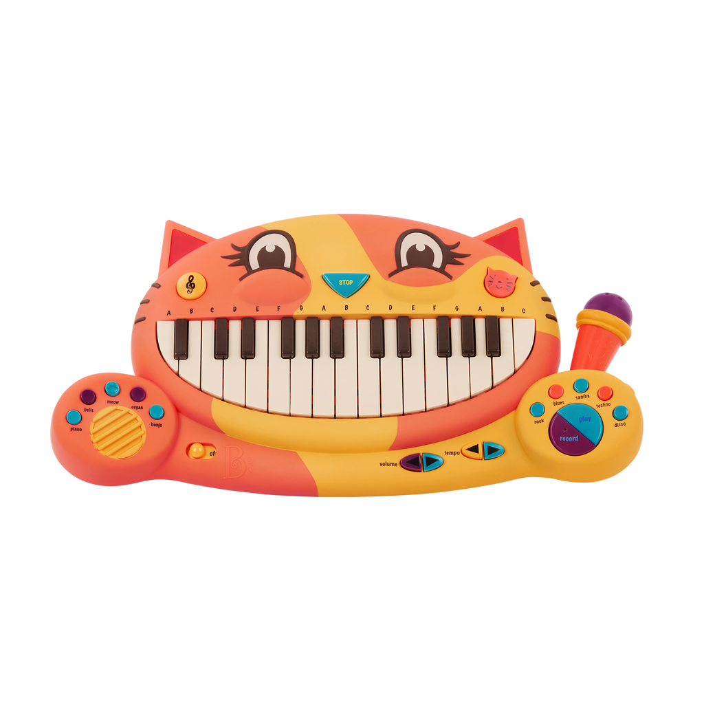 Interactive cat piano and microphone