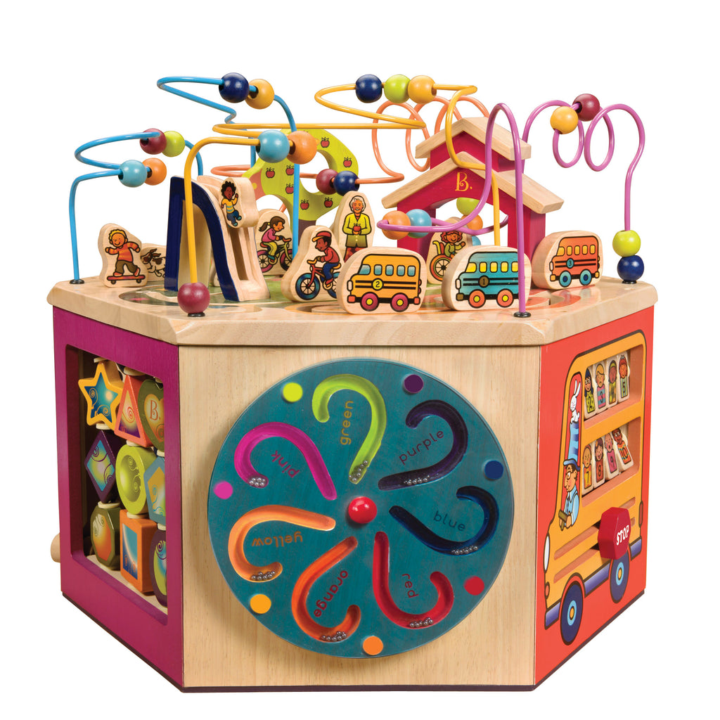 Wooden activity cube