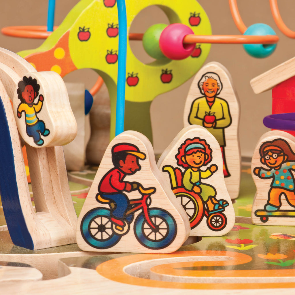 Wooden activity cube