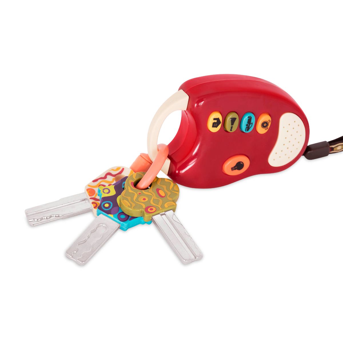 Red toy car keys.