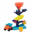 Water wheel toy with owl and truck.