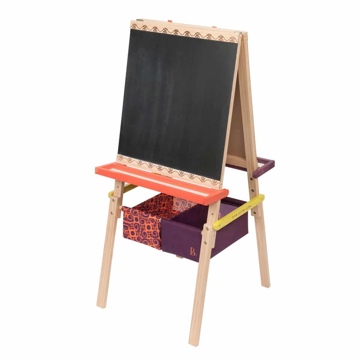 Chalkboard side of toy easel