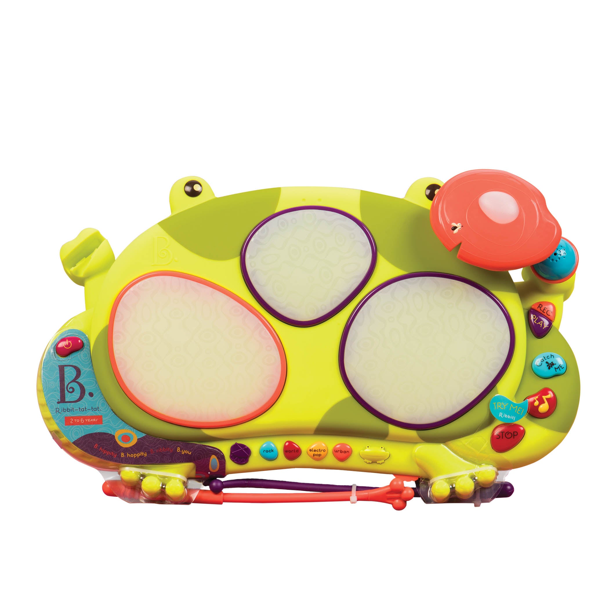 Interactive frog drum