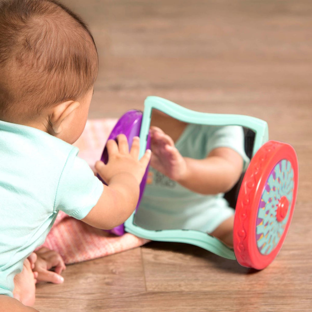 Rolling mirror toy.