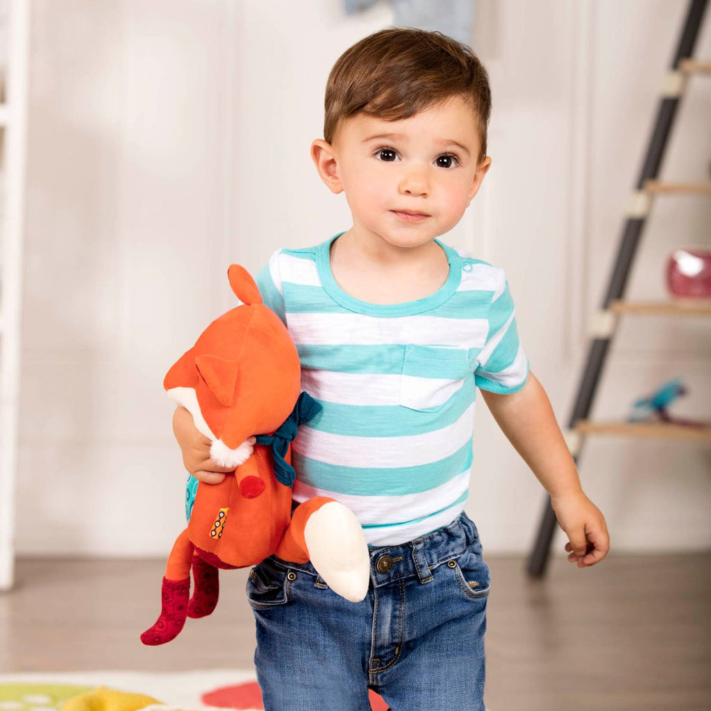 Interactive talk-back fox plushie