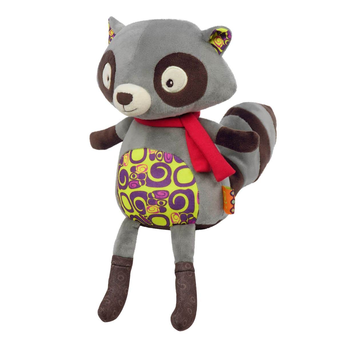 Interactive plush raccoon.