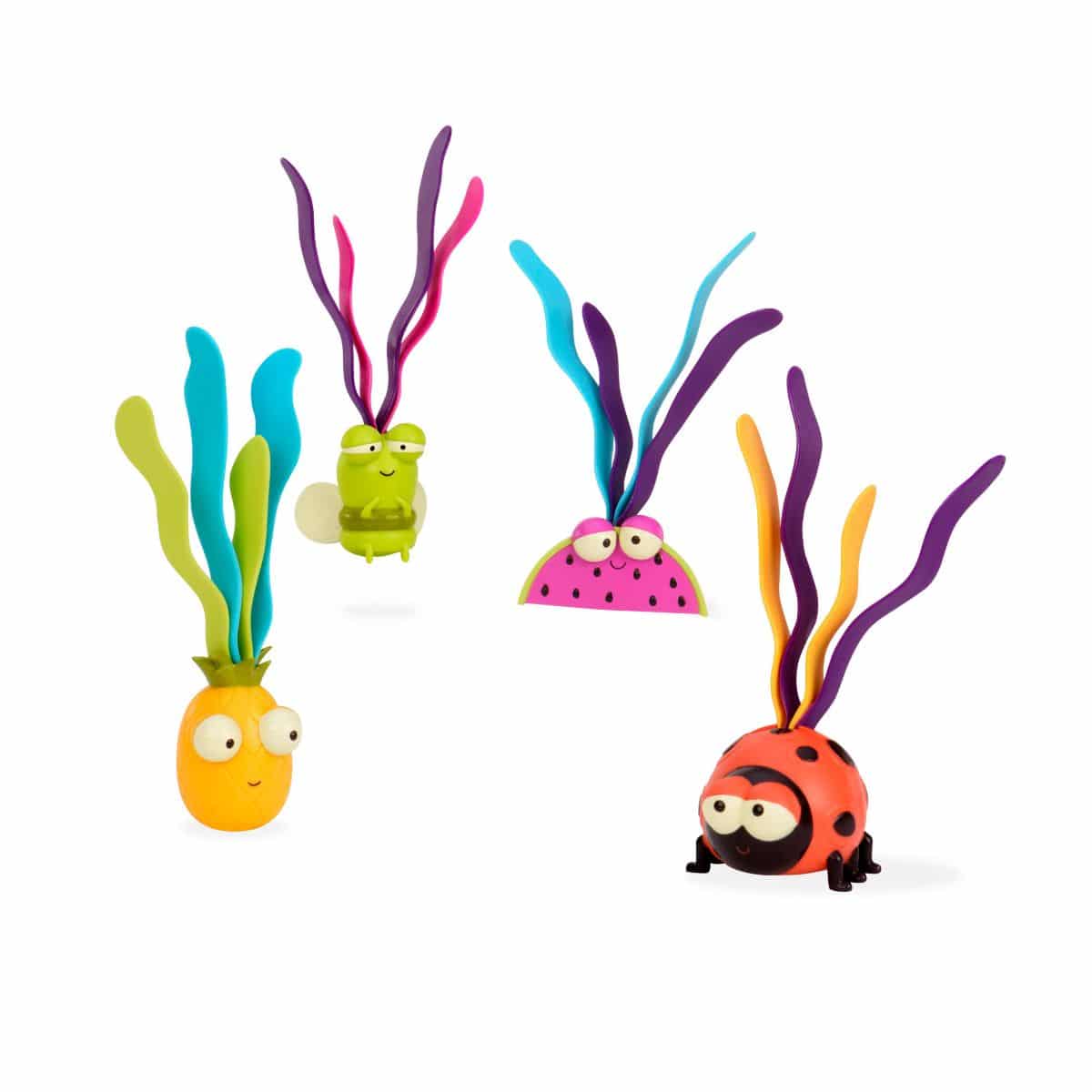 Pool playset with hippo design net.