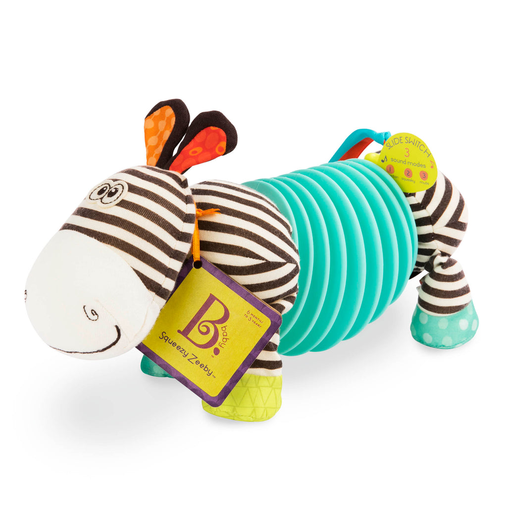Accordion zebra plushie