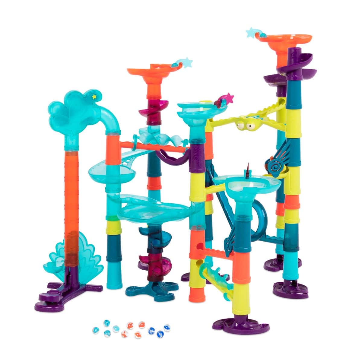 Marble-palooza Deluxe - 62 Pieces | Marble Run Set | B. toys