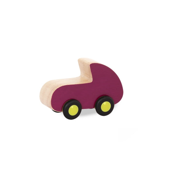 Mini wooden purple race car
