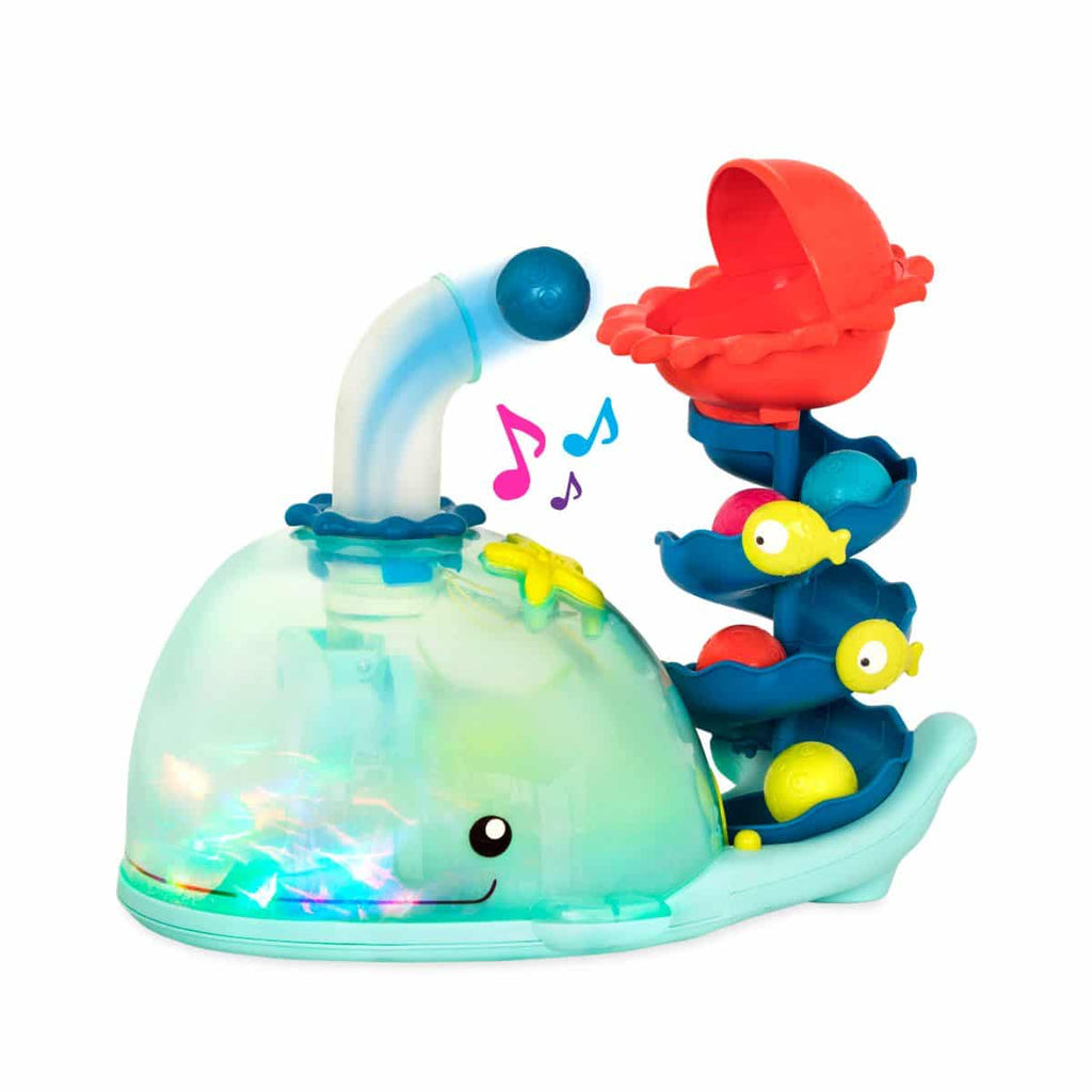Light-up whale ball popper