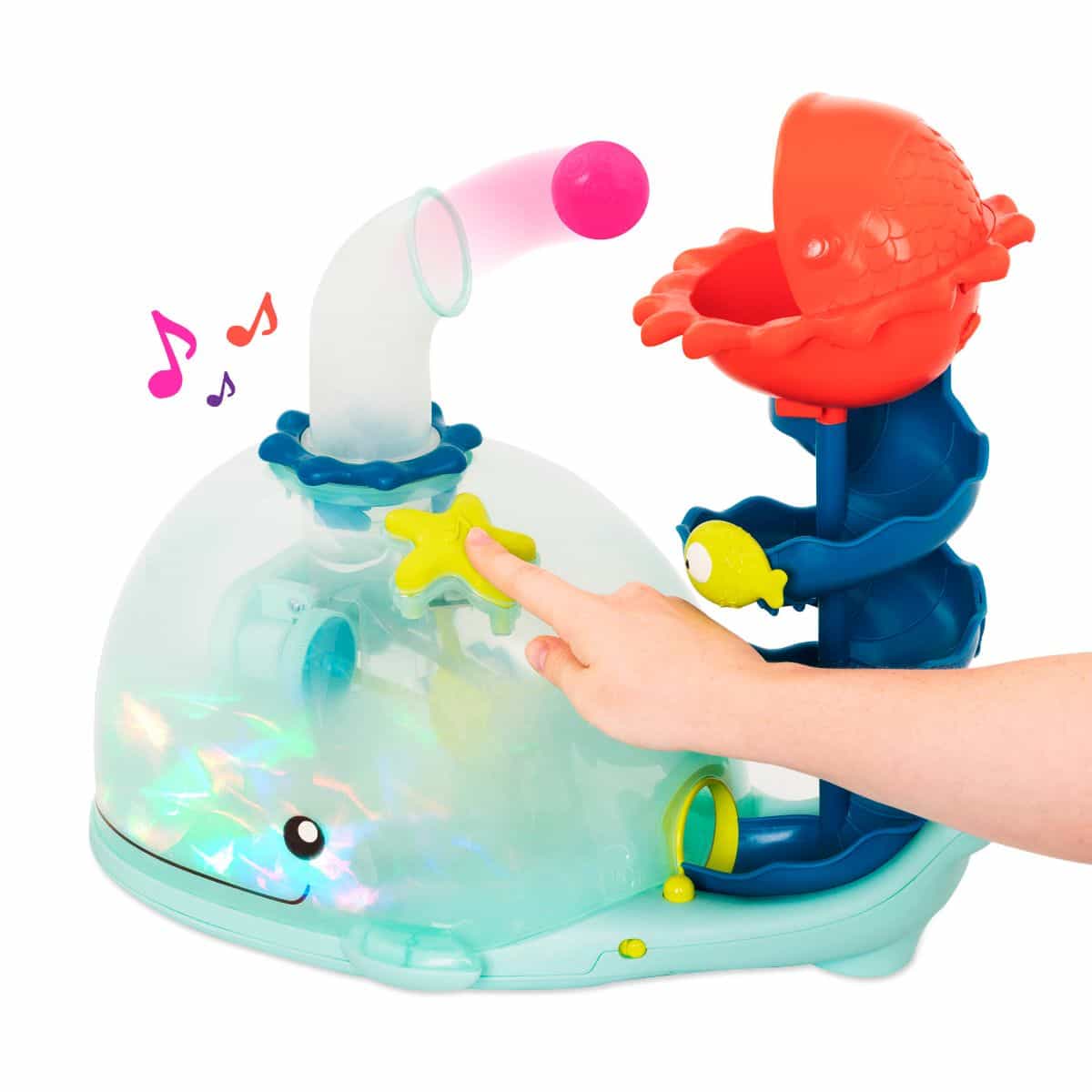 Light-up whale ball popper