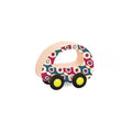 Mini wooden blue and purple bug car