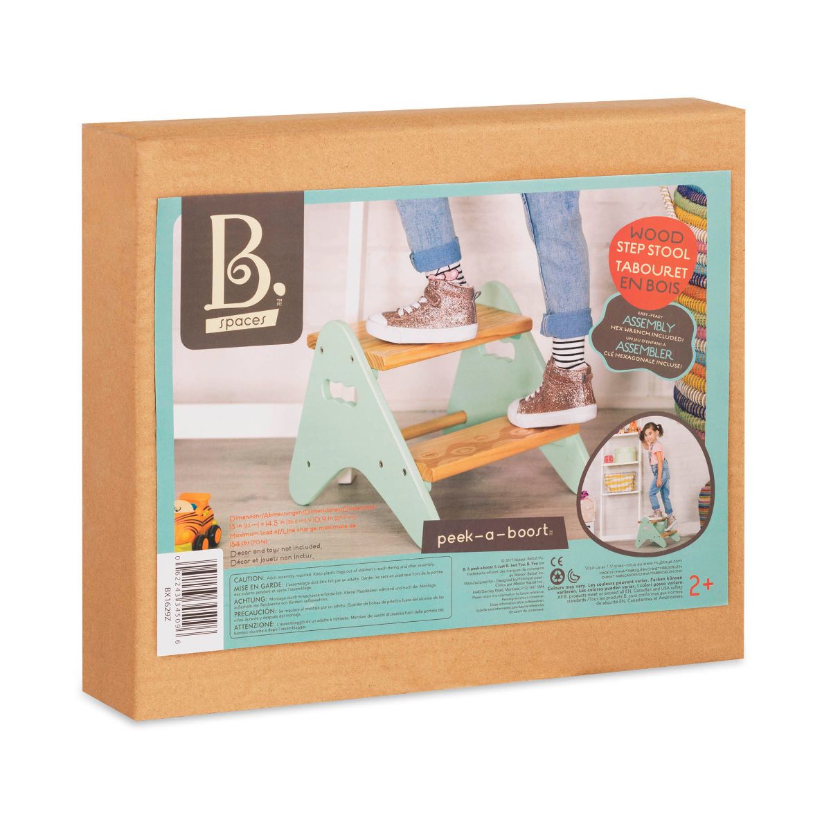 Wooden mint step stool