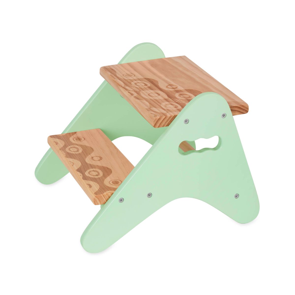 Wooden mint step stool