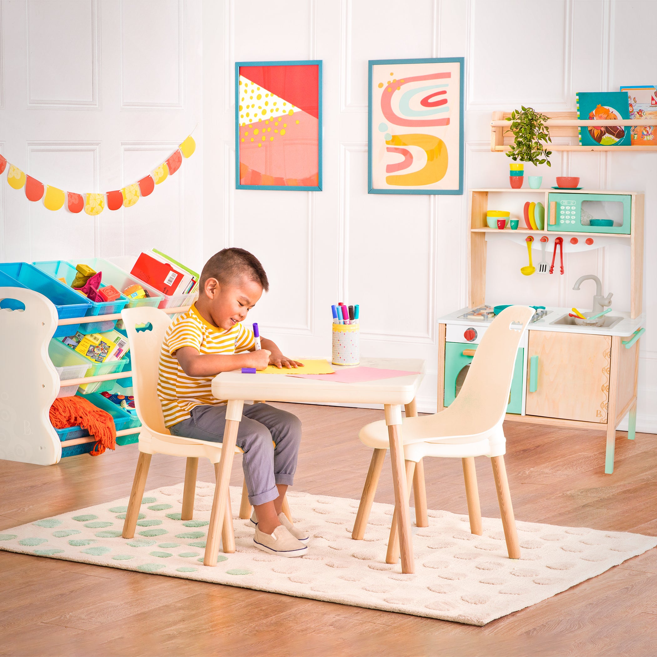 Wooden play kitchen