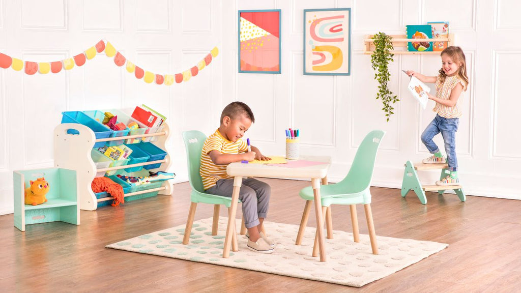 Wooden mint step stool