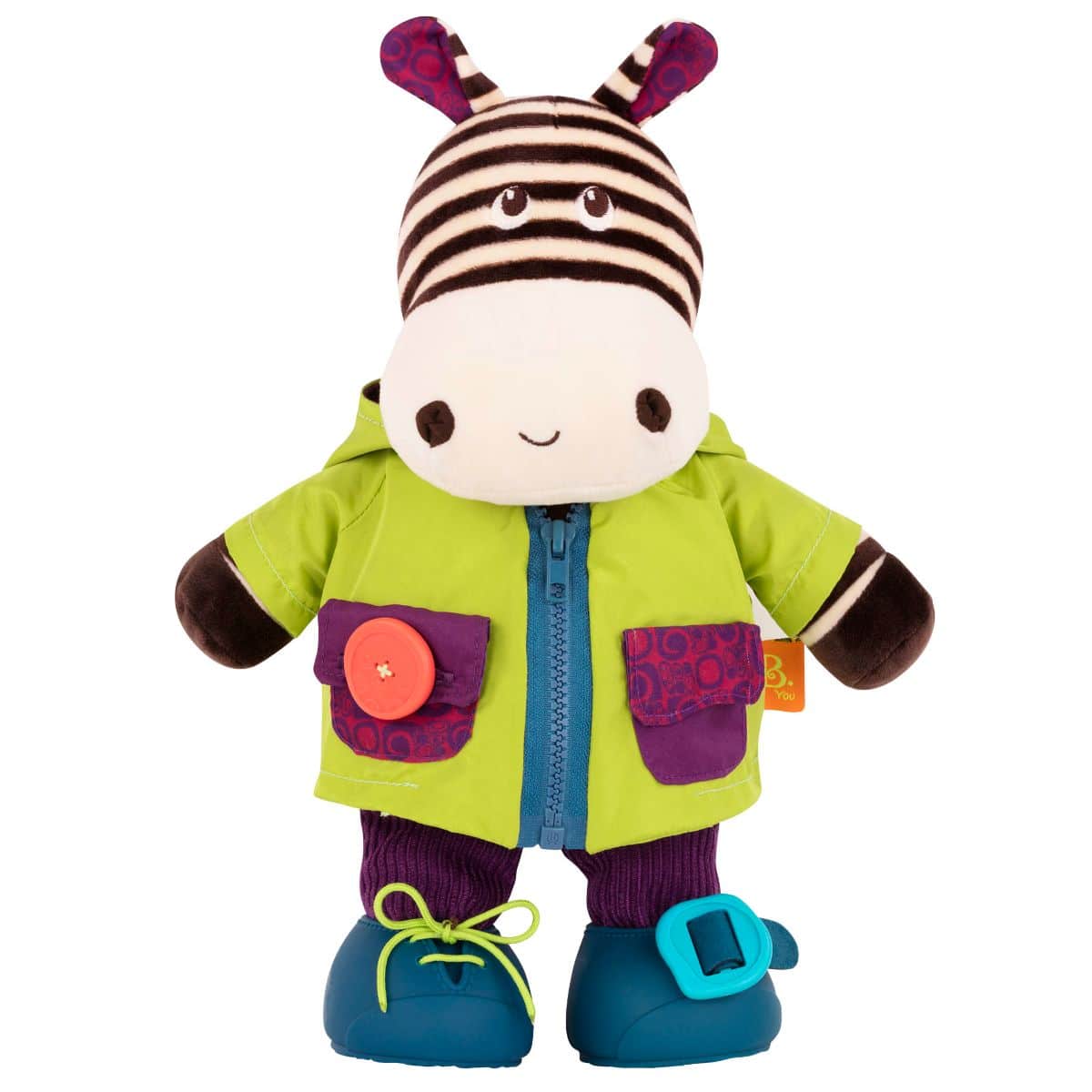 Giggly Zippies - Zebb | Interactive Plush Zebra | B. toys