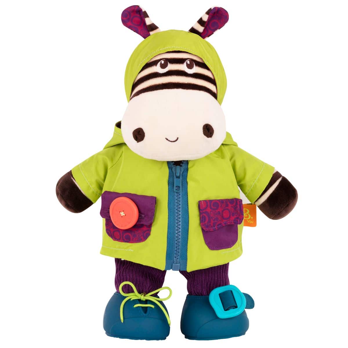 Giggly Zippies - Zebb | Interactive Plush Zebra | B. toys