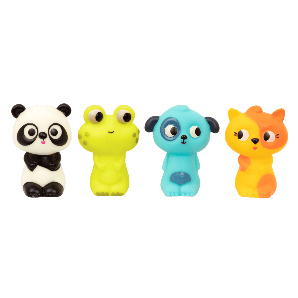 Animal finger puppets for baby bath
