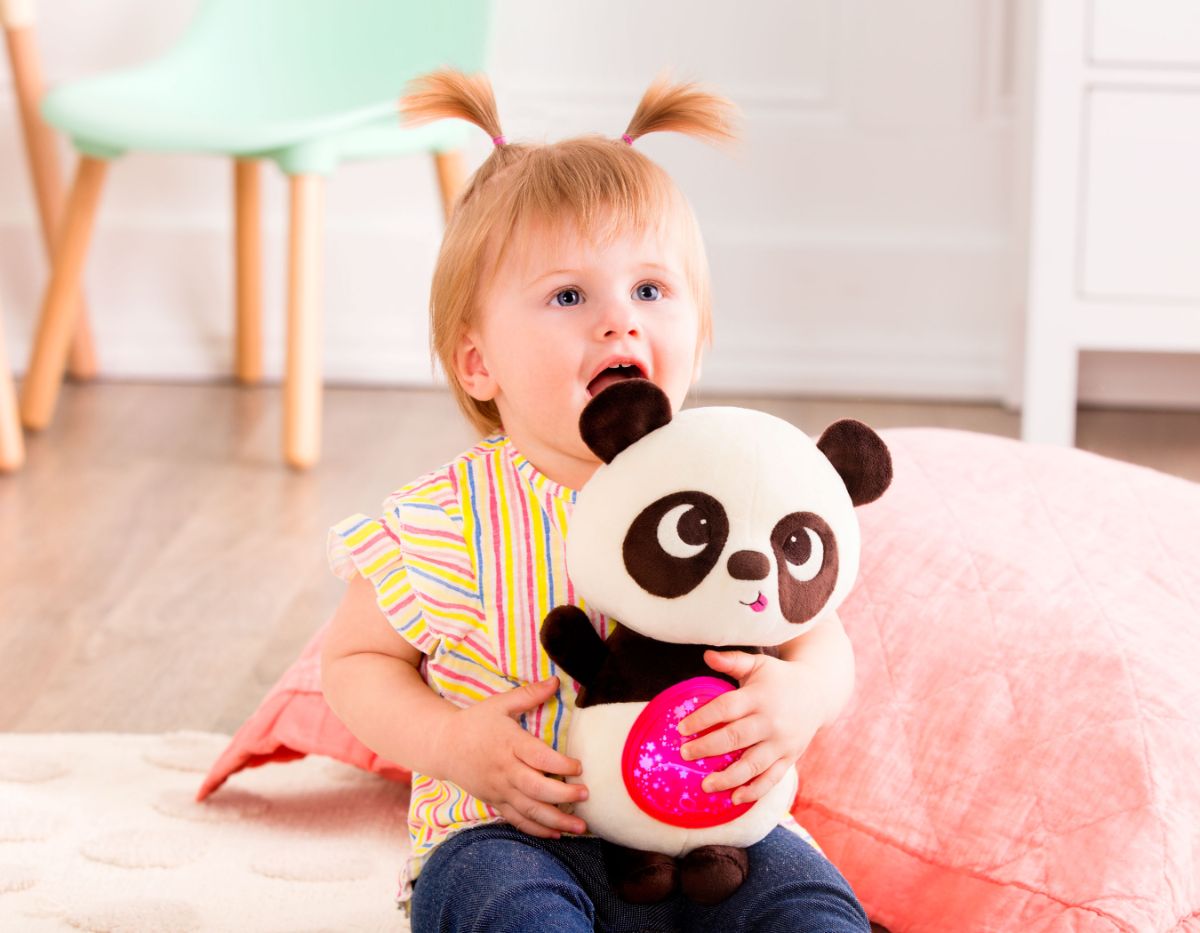 Light-up panda plushie