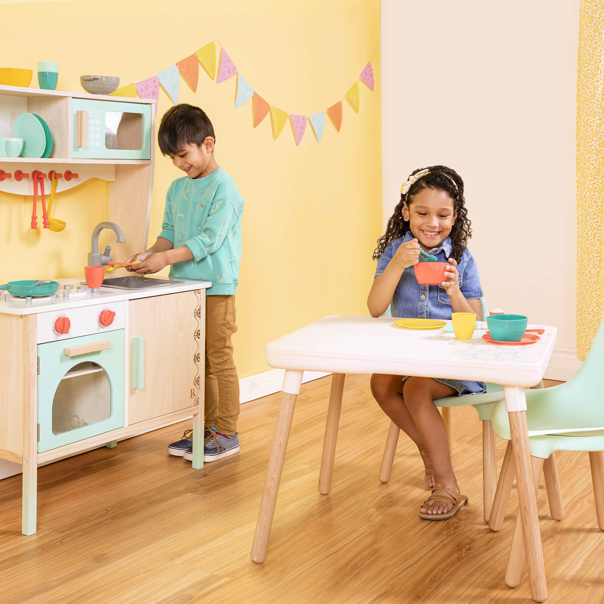 Wooden play kitchen