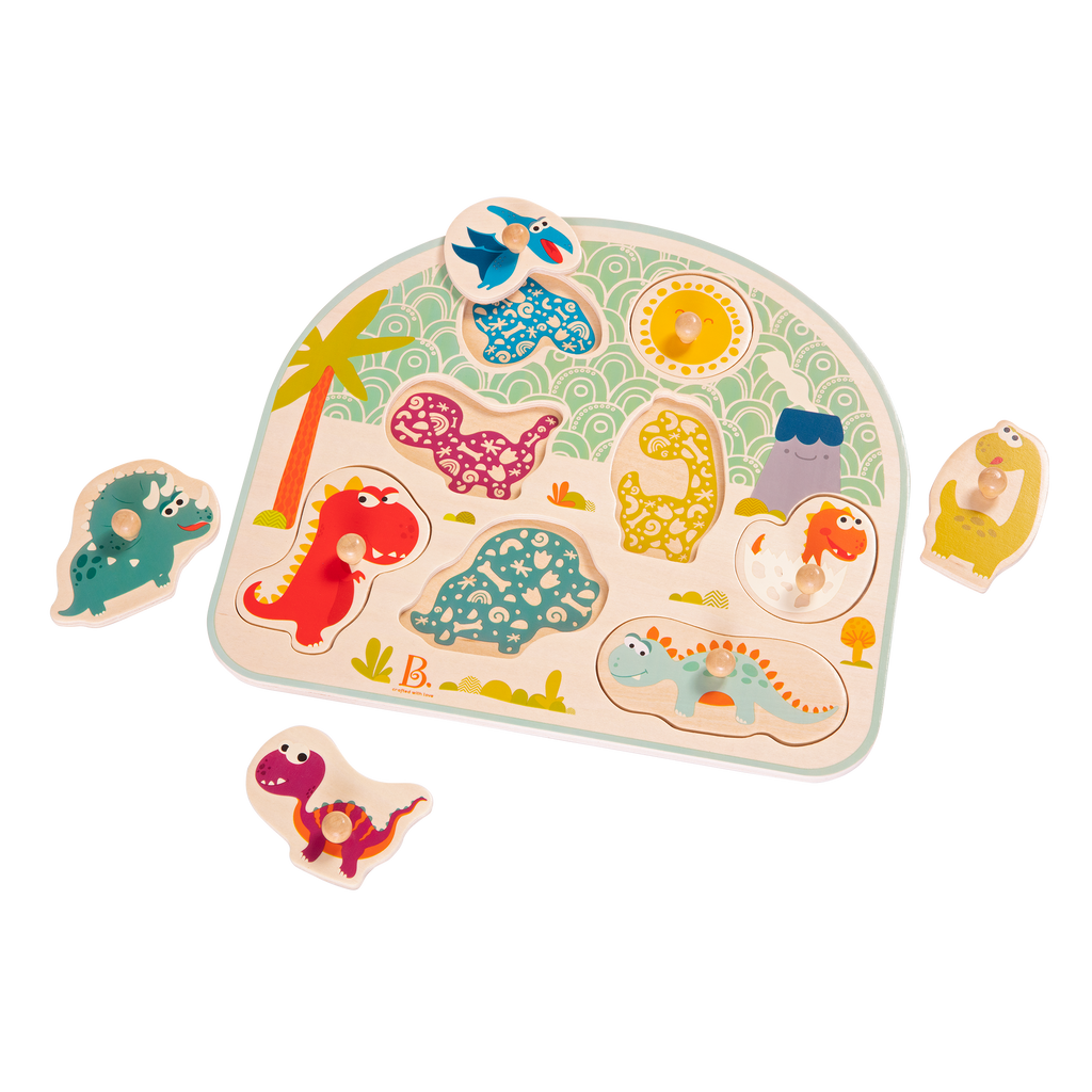 Dinosaur peg puzzle.