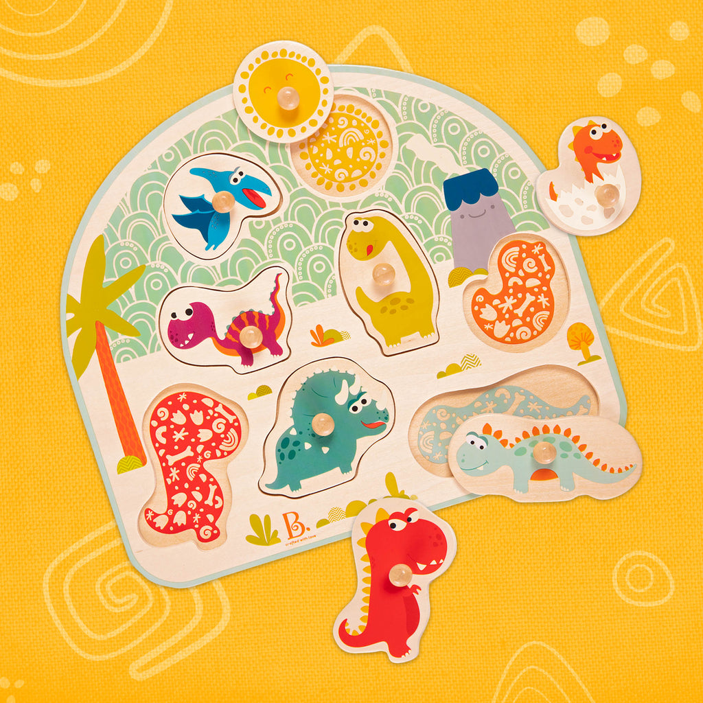 Dinosaur peg puzzle.