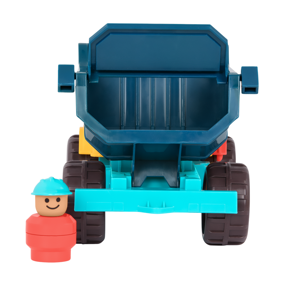 Toy dump truck with driver.