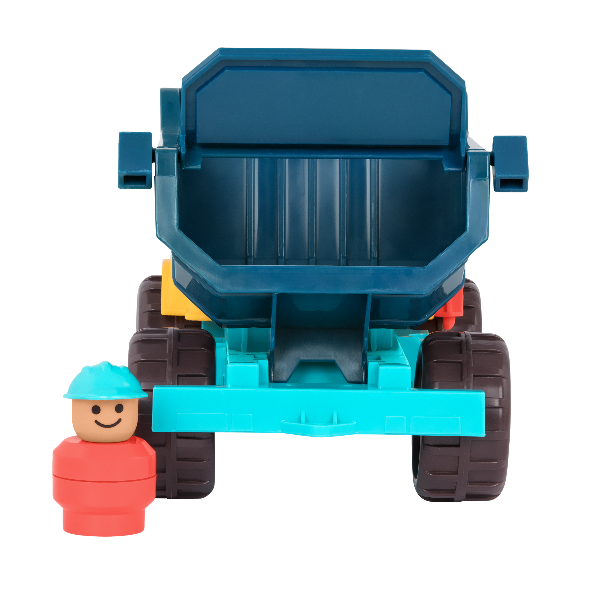 Toy dump truck with driver.
