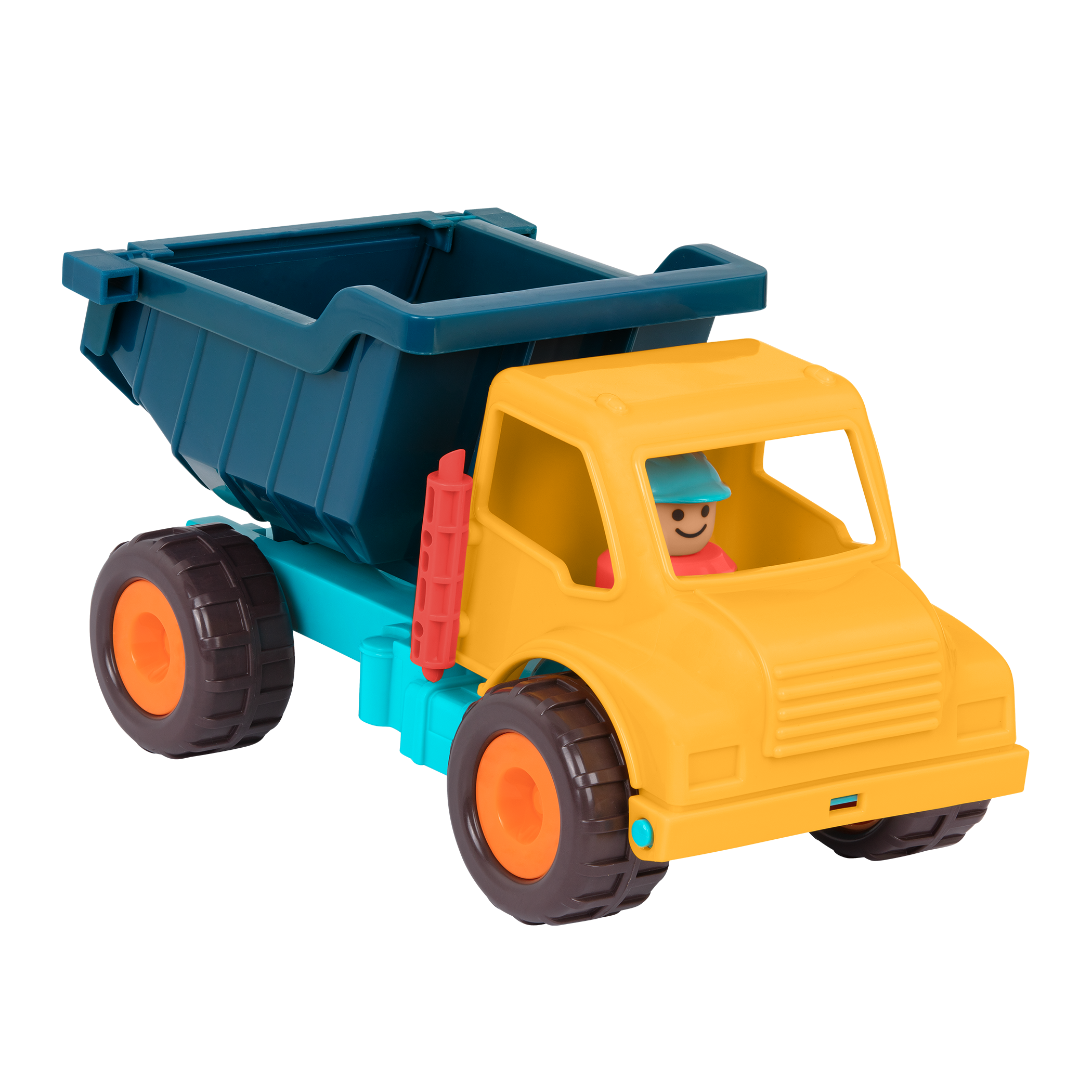 Toy dump truck with driver.