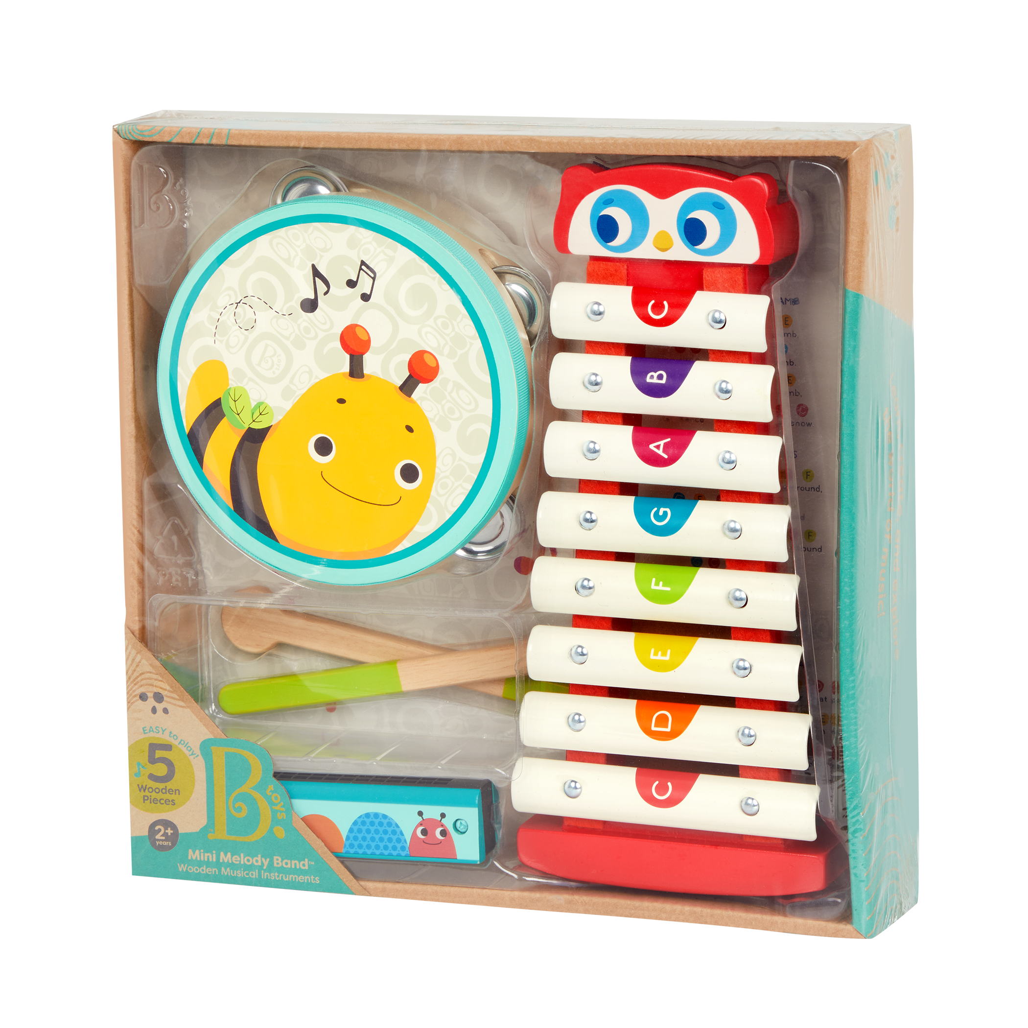 Three wooden musical instruments.