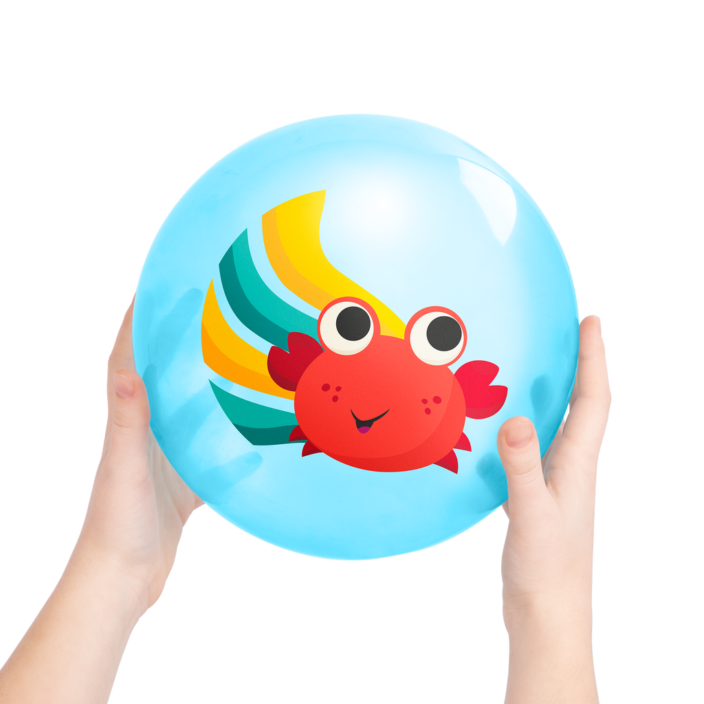 Crab and shark bouncy balls.