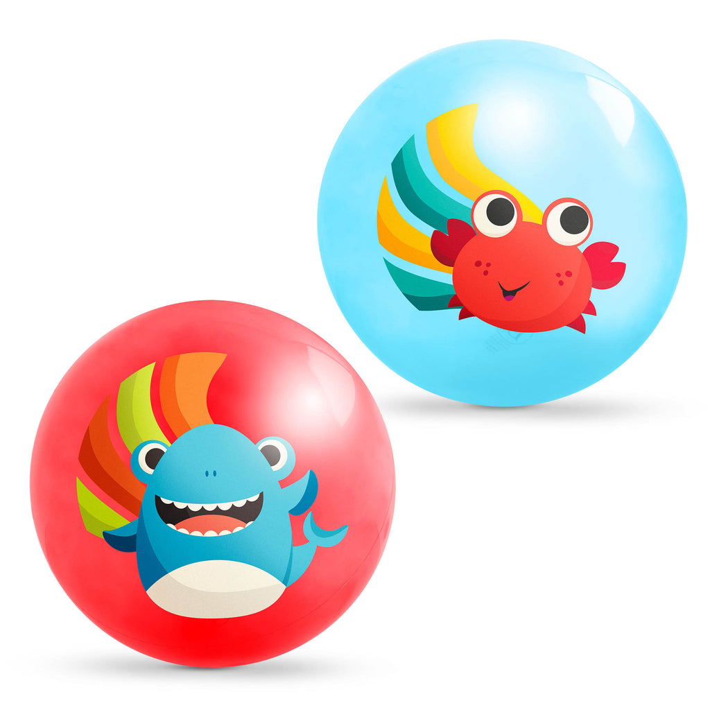 Crab and shark bouncy balls.